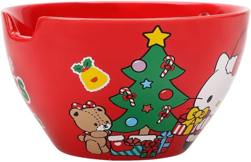 Bioworld Hello Kitty Happy Holidays 20 Oz Red Ramen Bowl - Image 3