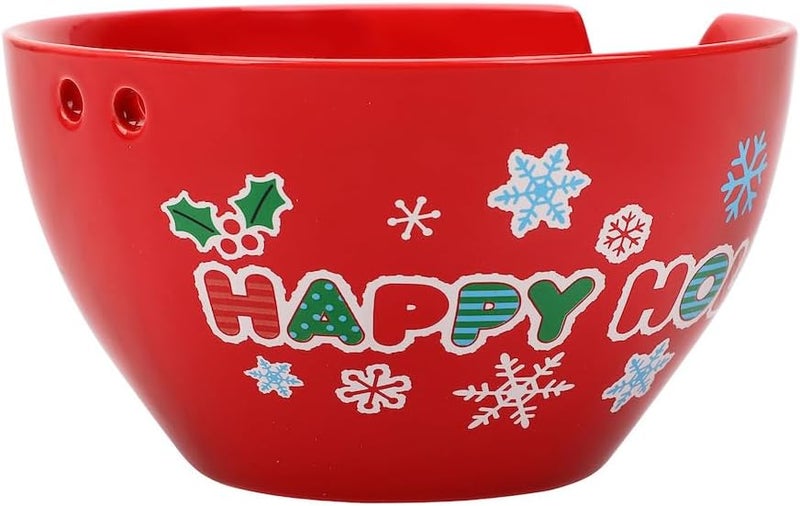 Bioworld Hello Kitty Happy Holidays 20 Oz Red Ramen Bowl - Image 5