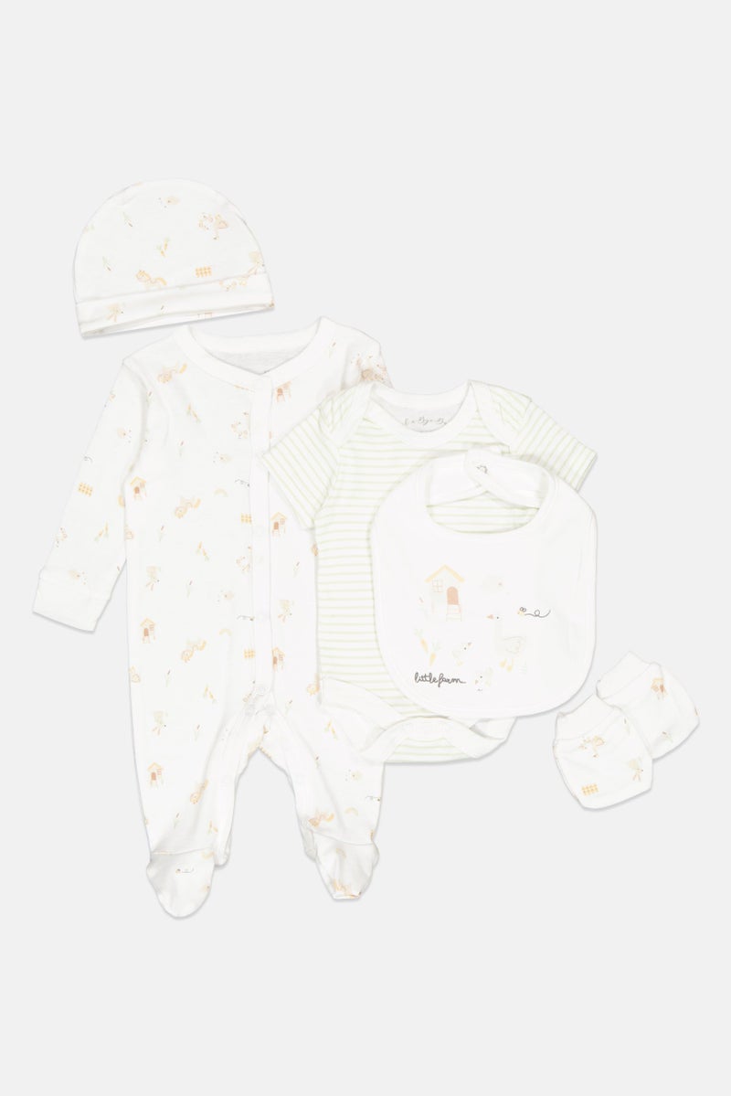 Rock-A-Bye Baby Boutique Toddlers Boy 5 Pcs Allover Print Gift Set, Multicolor  - Image 3