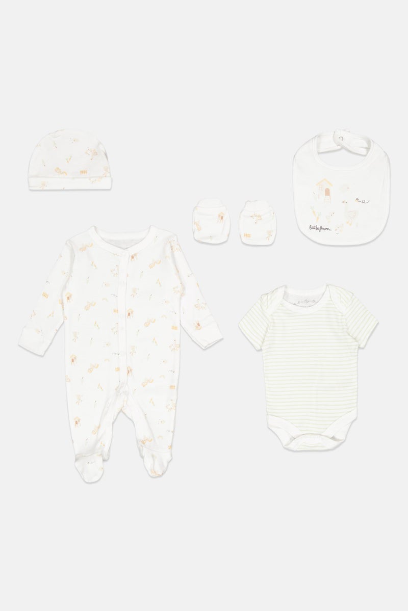 Rock-A-Bye Baby Boutique Toddlers Boy 5 Pcs Allover Print Gift Set, Multicolor  - Image 1