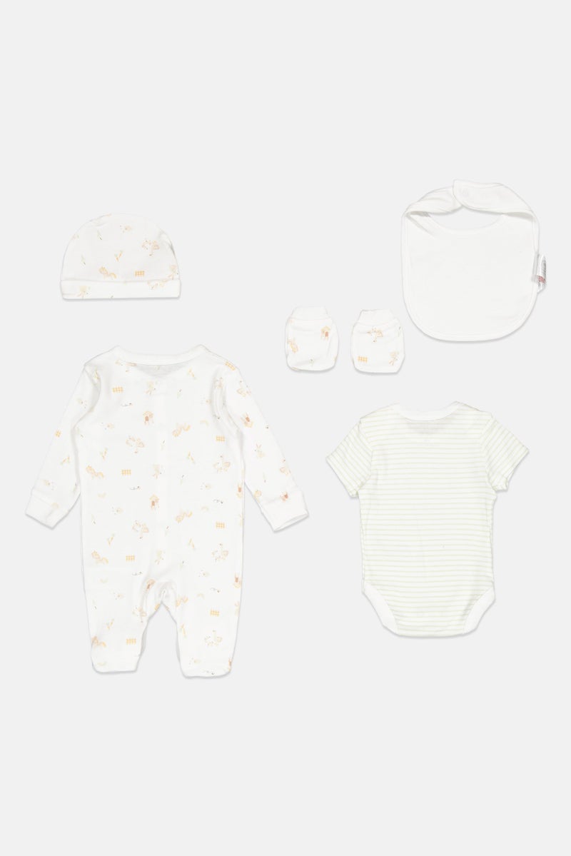 Rock-A-Bye Baby Boutique Toddlers Boy 5 Pcs Allover Print Gift Set, Multicolor  - Image 2