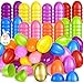 spring flower SpringFlower 23 Unfilled Easter Eggs 60 pcs Colorful Egg Plus 1 Golden Egg Empty Plastic Eggs Fillable with Candy Treats Presents for Toy BasketEaster Decorations Toy Egg BasketBoys Girls - Image 2