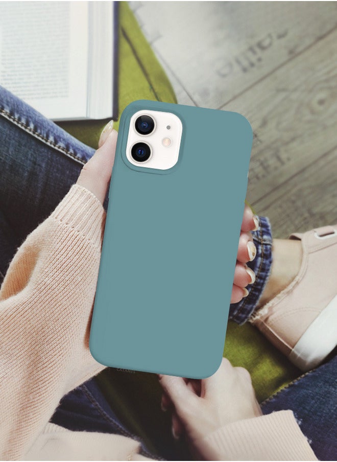 CATANES - [for iPhone 12] 2 Pack Silicone Case and 3D Screen Protector Shockproof Protective Case Anti Scratch Smooth Case Cover/Teal - Image 1
