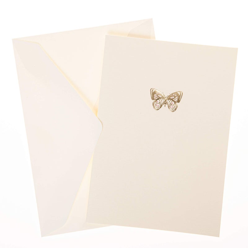 Graphique Box of Cards, Butterfly - Includes 10 Cards with Matching Envelopes and Storage Box, Cute Stationery Made of Durable Heavy Cardstock, Cards Measure 3.25" x 4.75" - Image 2
