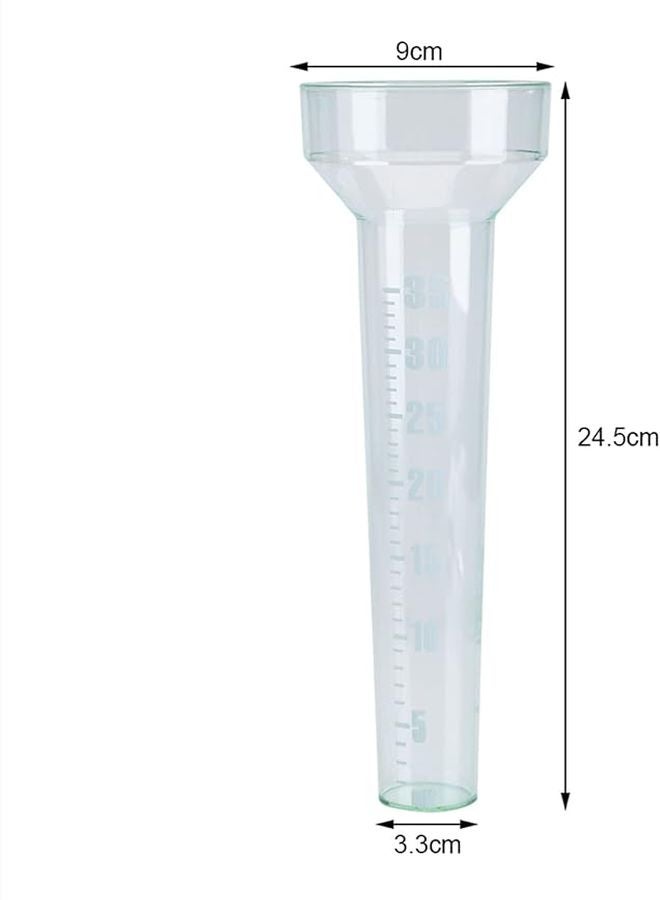 مقياس المطر البلاستيكي 35 مم للحدائق الخارجية والساحات، أنبوب قياس دقيق - Image 3