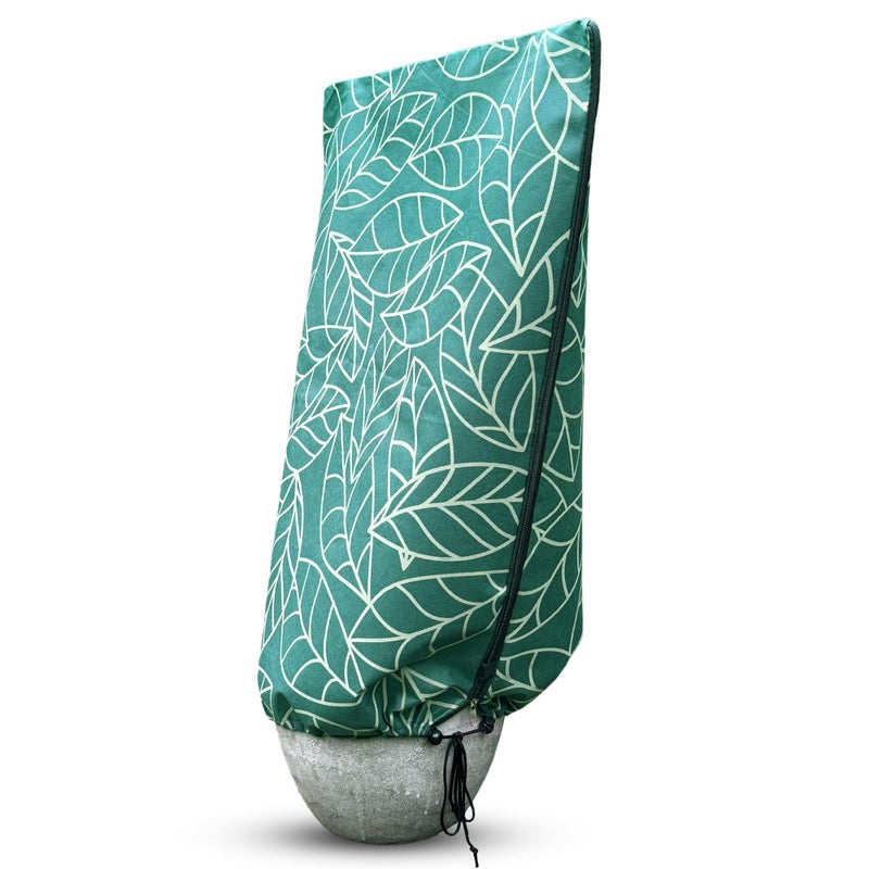 UB-STORE Plant Covers Freeze Protection 24"x32" in 4 Pack | Green Winter Frost Blankets for Outdoor Plants | Reusable Garden Cover Bags with Zipper Drawstring | Cold Weather Shrub Protection Cloth - Image 2