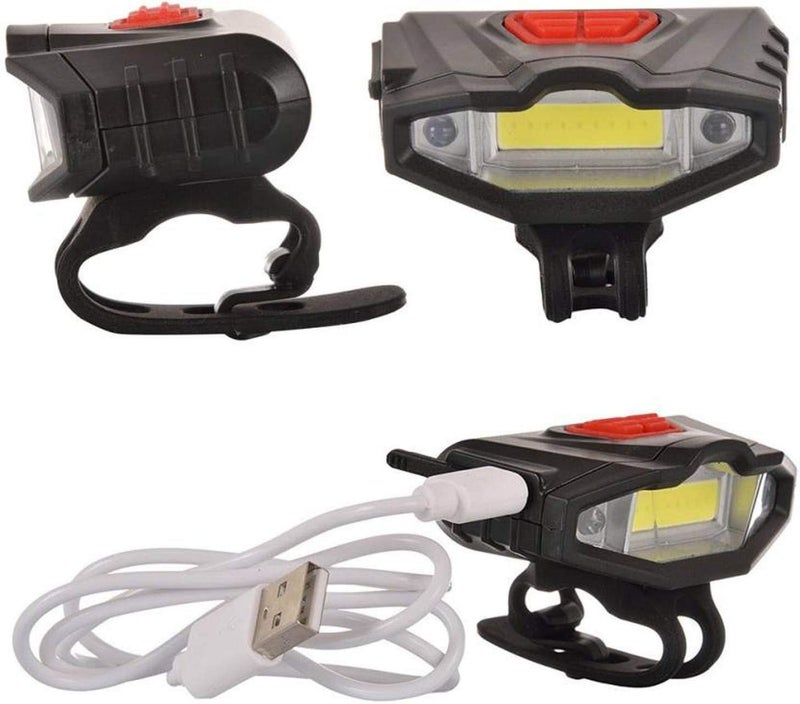 Inditradition Combo of Bicycle Bike Front Headlight (Rechargeable) & Laser LED Rear Tail Light (Battery) (Pack of 2) - Image 4