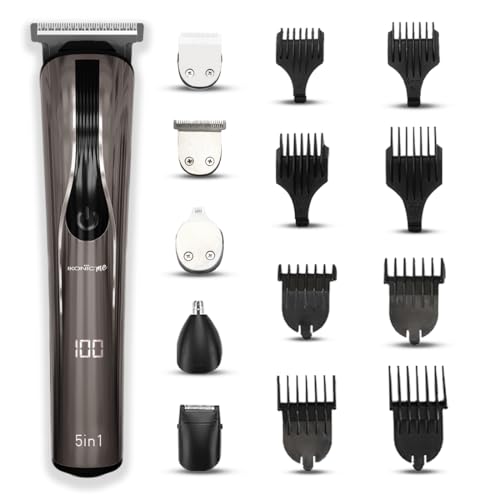 IKONIC Male 5 In 1 Express Groomer Trimmer with Stainless Steel Blades, 90 Minutes Of Runtime, Precision Hair Styling and Grooming Trimmer, Beard,Ear & Nose Trimmer, - Image 1