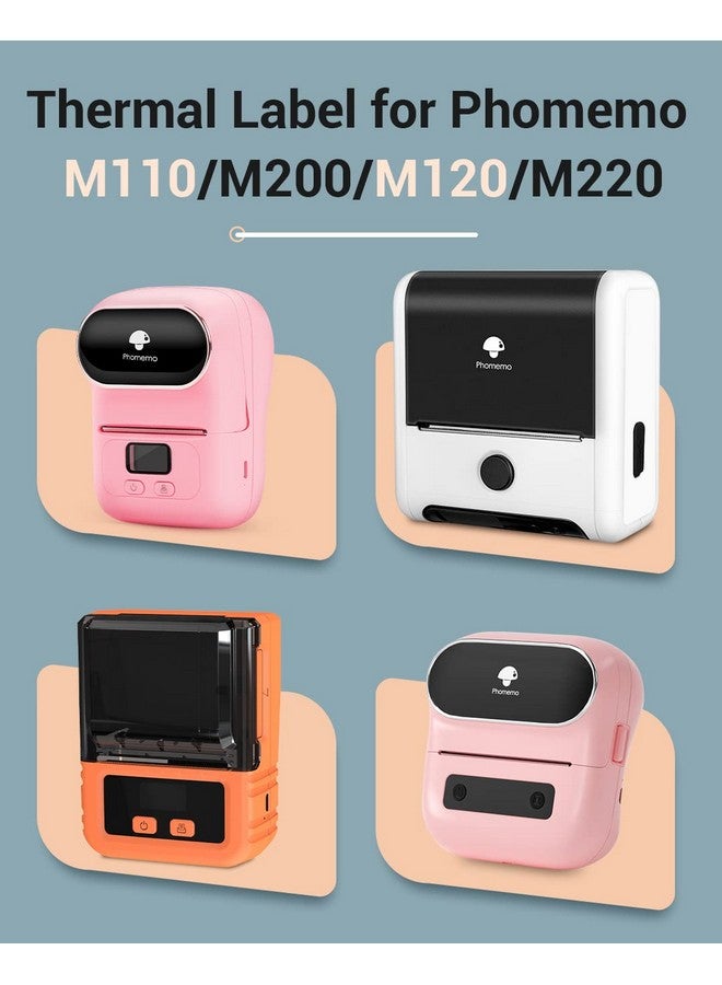 phomemo M110/M110S/M120/M200/M220 Sticker Labels 1.57X1.18(40X30Mm) Black On Pink Khaki And Blue Label For Small Business Home Office 230 Labels/Roll - Image 3