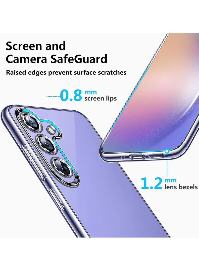 ELTRAZONE Lukione Privacy Screen Protector & Clear Case for Samsung Galaxy A35 5G – [1+2 Pack], HD Full Screen Film with Anti-Shatter Protection - Image 3