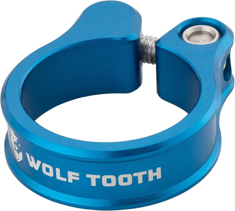Wolf Tooth Precision-Machined Seatpost Clamp - Blue, 34.9/35mm - Image 1