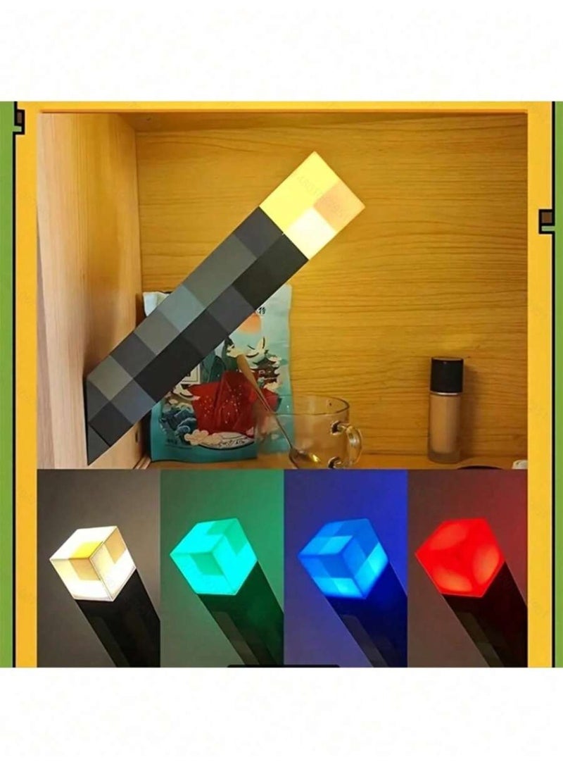 Rechargeable LED Flame Night Light – 4-Color Mood Lamp with 28cm USB Cable, Portable Decorative Wall or Table Lamp for Bedroom, Living Room, Gaming Room, Hallways & Home Ambience – Ideal Tech Gift - Image 1