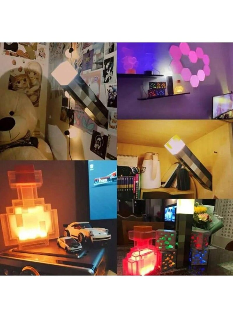 Rechargeable LED Flame Night Light – 4-Color Mood Lamp with 28cm USB Cable, Portable Decorative Wall or Table Lamp for Bedroom, Living Room, Gaming Room, Hallways & Home Ambience – Ideal Tech Gift - Image 5