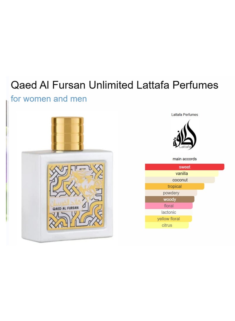 Lattafa Qaed Al Fursan Unlimited Unisex EDP 90ml - Image 4