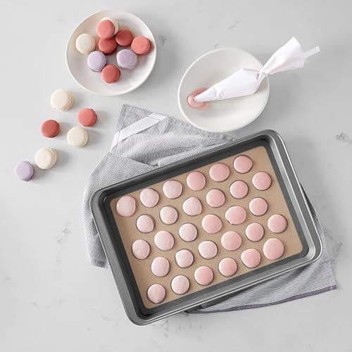 Xpandio Rectangular Silicone Baking Mat, Reusable Baking Mat, Non-Stick, Food Safe Silicone Mats Oven Baking Sheet for Making Cookies, Macarons, Bread (40L x 30W) (Round-Multicolor, Pack of 1) - Image 4