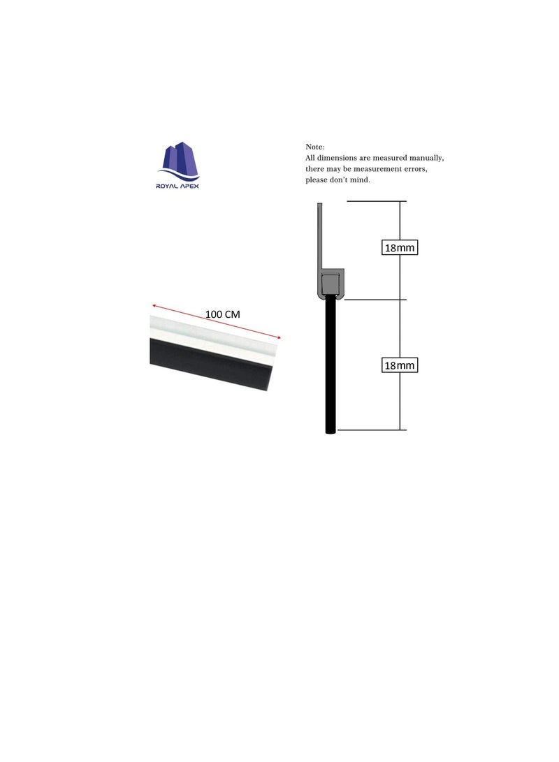 Door Bottom Brush & Rubber Seal with Screw for Exterior/Interior Doors, Insulation Door Seal Sound Proof Under Door Draft Blocker- Keeping Noise Repellent & Dust (100cm, Rubber White)  - Image 2