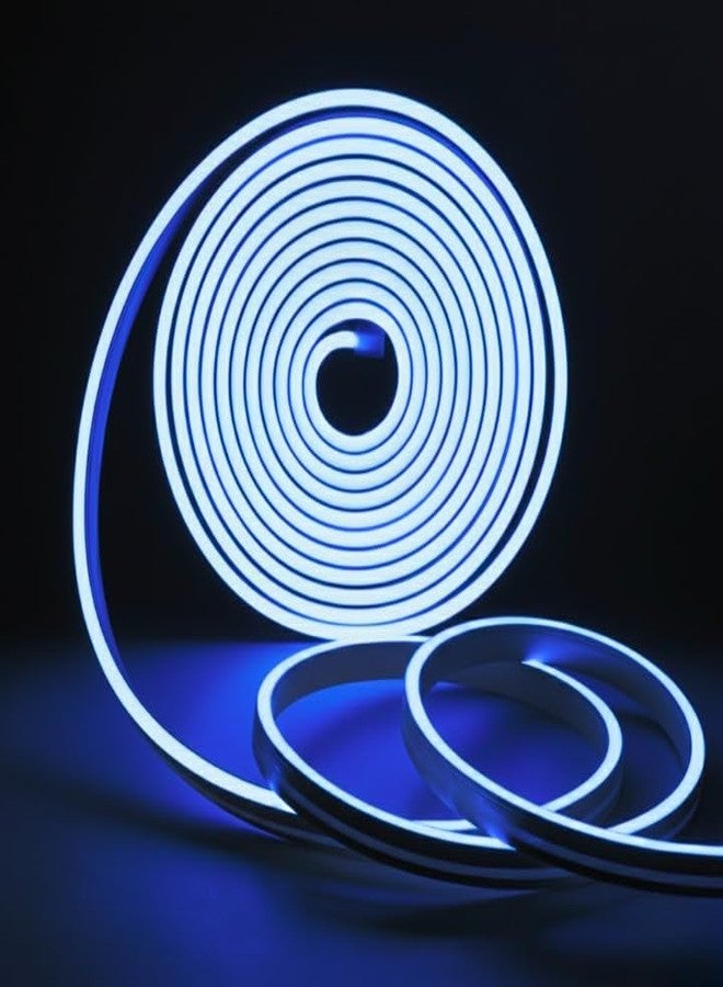 HEADLY 5-Metre Neon Light Strip with 600 LEDs and 12V Adapter - Ideal for Wall Decorations,Parties Celebrations,Bars and Custom Neon Displays (Pack of 1) (Blue) - Image 1
