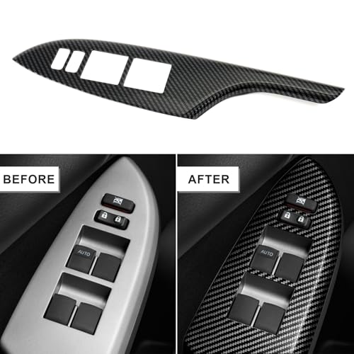 Fancemot 13 Pcs Carbon Fiber Interior Trim Cover Kit Compatible with Toyota Corolla 2009 2010 2011 2012 2013, AC Air Vent Cover Window Lift Switch Panel Cover Gear Shift Panel Cover - Image 3