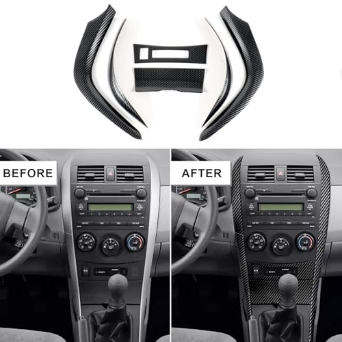Fancemot 13 Pcs Carbon Fiber Interior Trim Cover Kit Compatible with Toyota Corolla 2009 2010 2011 2012 2013, AC Air Vent Cover Window Lift Switch Panel Cover Gear Shift Panel Cover - Image 5