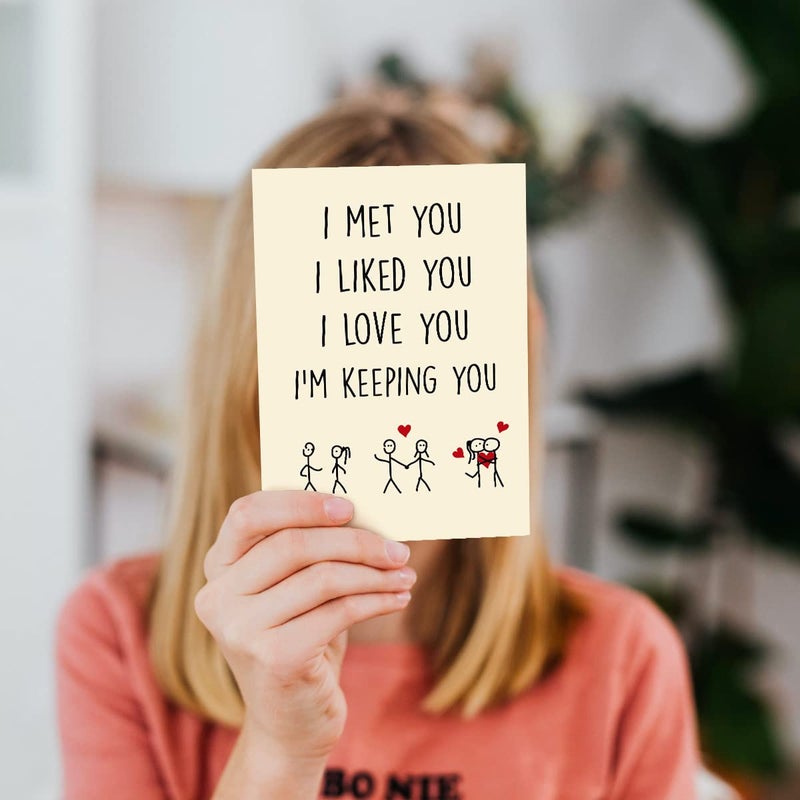 Cheerin Funny Anniversary Card with Envelopes - Humorous Love Cards for Him and Her - Romantic Card for Husband, Wife, Fiance, Boyfriend and Girlfriend - Hilarious Birthday Gift 5x8 Inch - Image 3