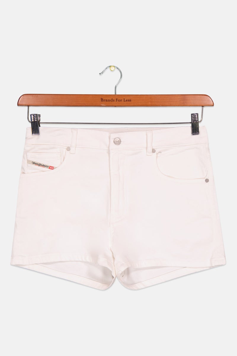 DIESEL Kids Girl Solid Denim Shorts, White  - Image 1