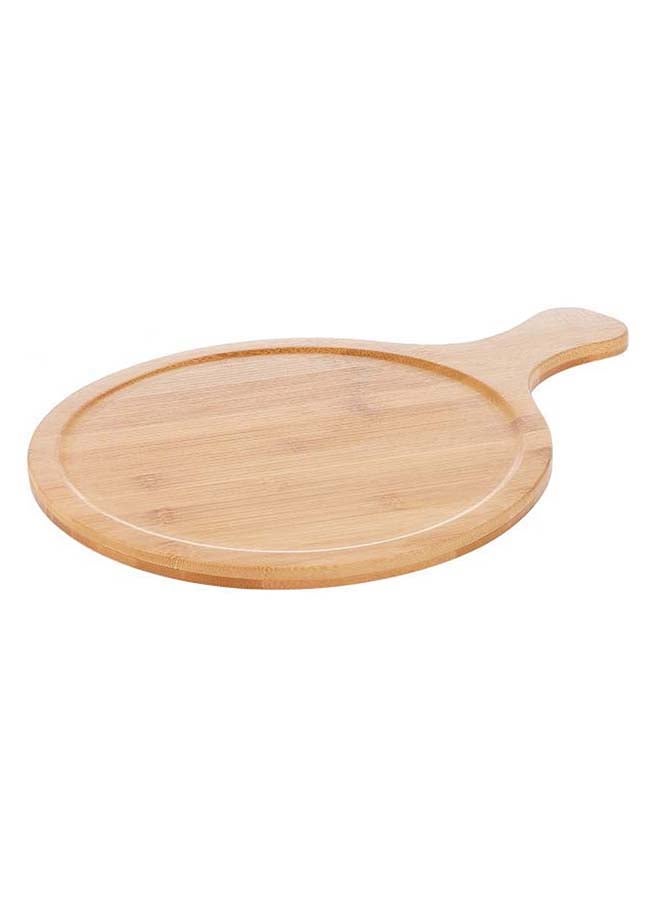 Wooden Round Pizza Plate Brown 2.5x30x41cm - Image 1