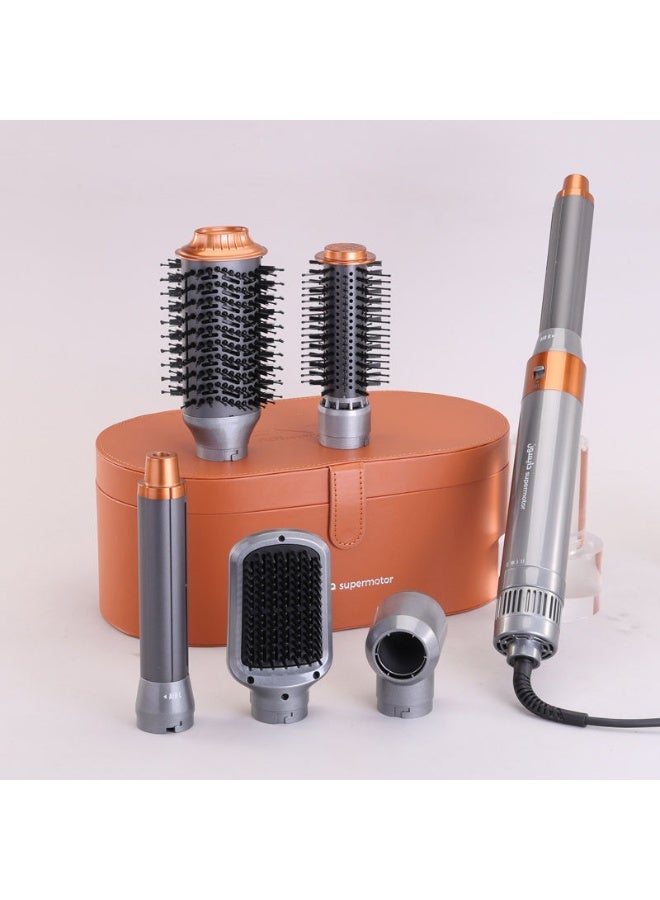 إنزو مجموعة تصفيف الشعر الاحترافية 6 في 1 1Belle EN-4133 – أداة تصفيف الشعر بالهواء الساخن، مجفف ومكواة تمليس ولف في خطوة واحدة مع رؤوس قابلة للتغيير وتقنية أيونية للشعر الطويل - Image 3