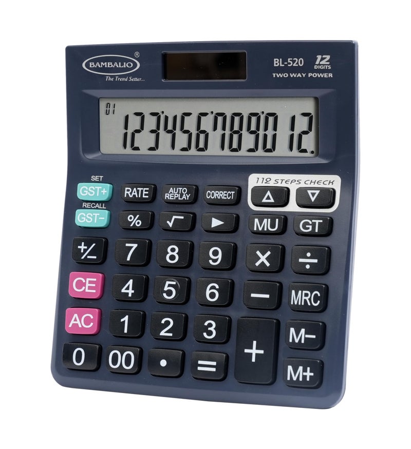 Bambalio 12 Digits GST & Tax Check and Correct Calculator 3 Year Warranty BL-520 - Image 2
