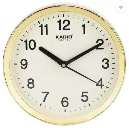 Kadio Analog 20 cm X 20 cm Wall Clock (Beige, with Glass, Standard) - Image 1