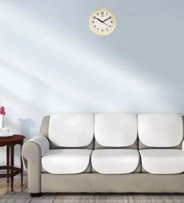 Kadio Analog 20 cm X 20 cm Wall Clock (Beige, with Glass, Standard) - Image 3