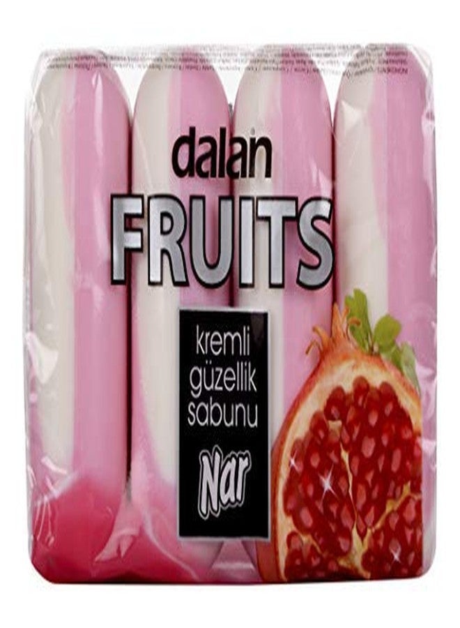 دالان صابون دالان فروتس الكريمي للتجميل - الرمان، الوردي والأبيض، 100 غرام (عبوة من 4 قطع) - Image 4
