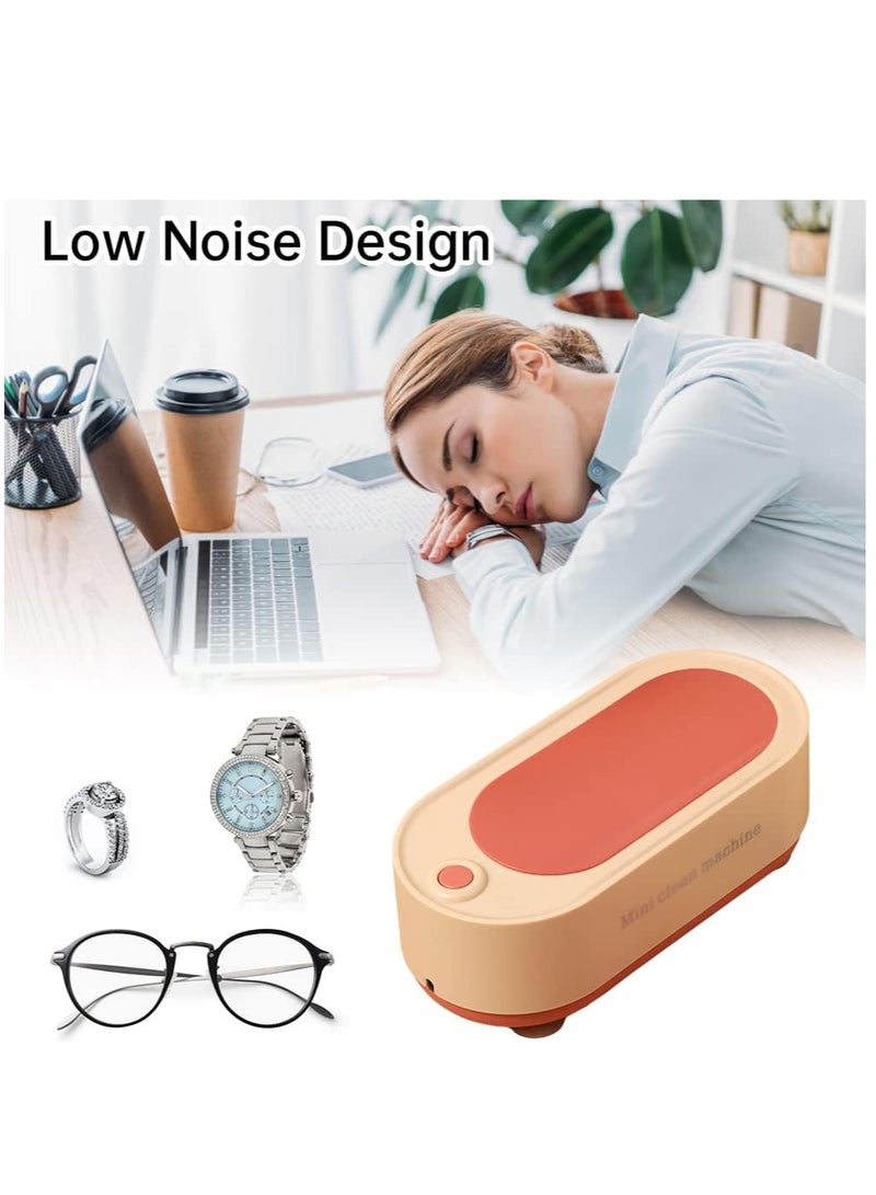 Hi homey Mini Ultrasonic USB-Cleaning Machine Jewelry Cleaner Portable Professional Cleaning Machine for Eyeglasses Dentures Watches Razors Earrings Necklaces Rings Tools Small Items 300ml Capacity  - Image 4