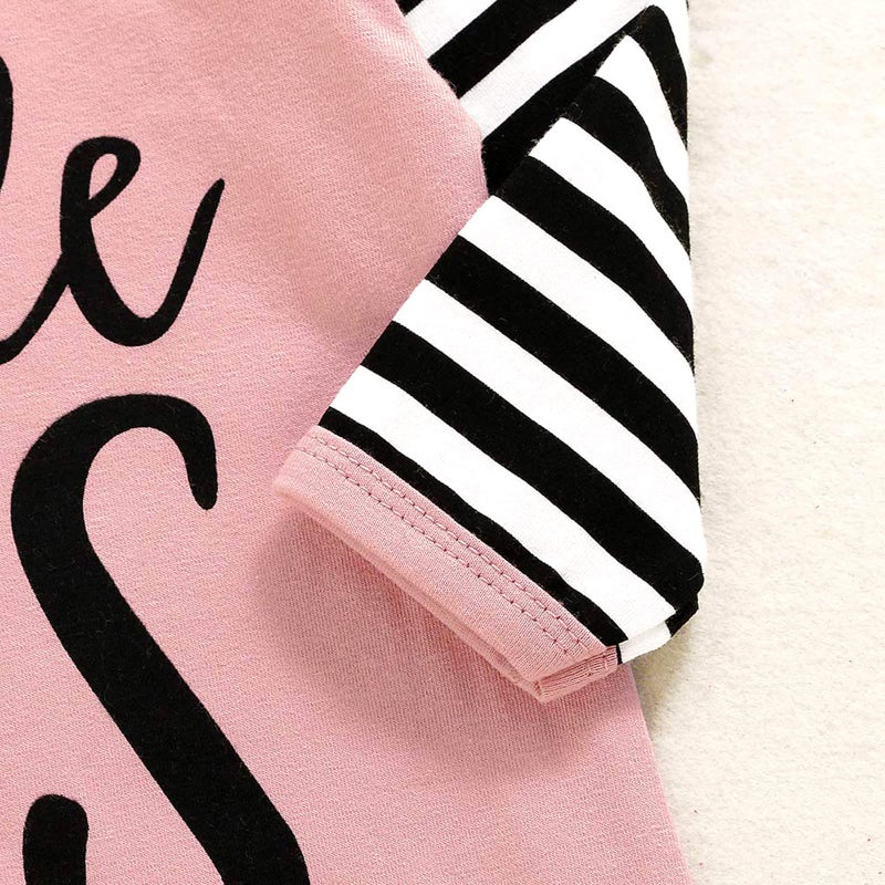 AMAWMW Newborn Baby Girl Little Sister Sleeper Gown Stripe Long Sleeve Nightgown Pajamas Gifts Stuff Essential Outfit - Image 5