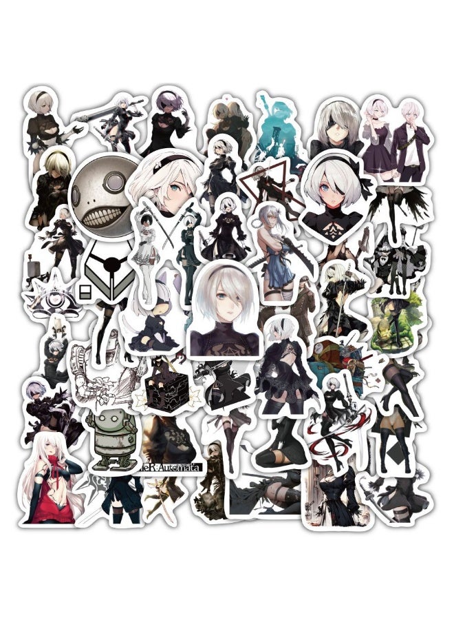 NIBEMINENT 60 Pcs Neil Mechanical Age Deco Kit Waterproof Stickers, High Definition Printing Bright Colors, Suitable for Laptop Skateboard Luggage Water Bottle Guitar DIY - Image 2