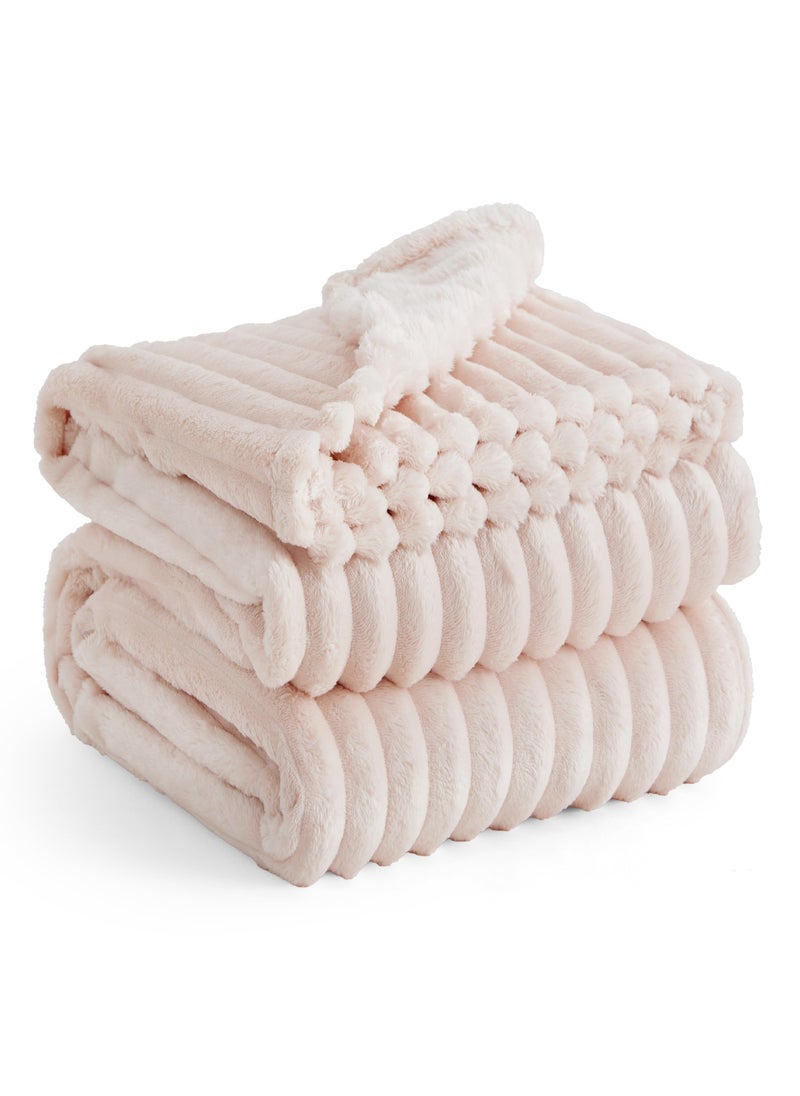 Bedsure Bedsure California King Size Blanket for Bed - Super Soft Cozy Blankets for Women  Cute Large Blanket for Girls Crystal Pink  102x96 Inches  - Image 1