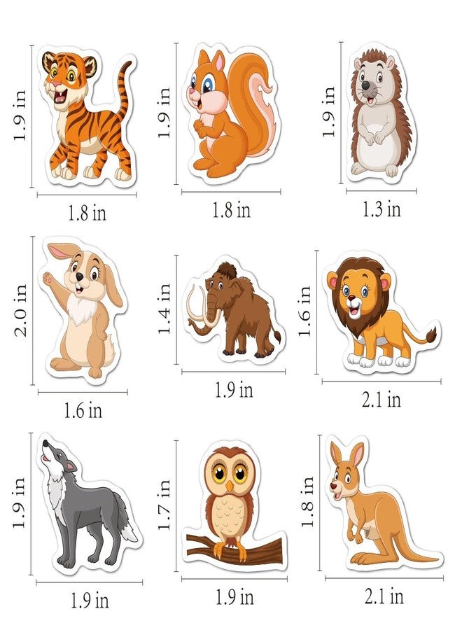 BBPOOL 100pcs Cartoon Animal Stickers for Kids Waterproof Vinyl Stickers for Water Bottle Scrapbook Laptop Skateboard Computer Classroom Reward for Teens Boys Girls - Image 2