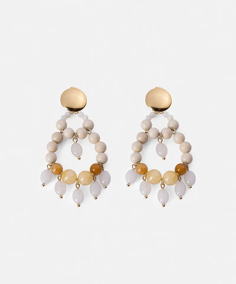 Ipekyol Mixed-Bead Dangle Earrings