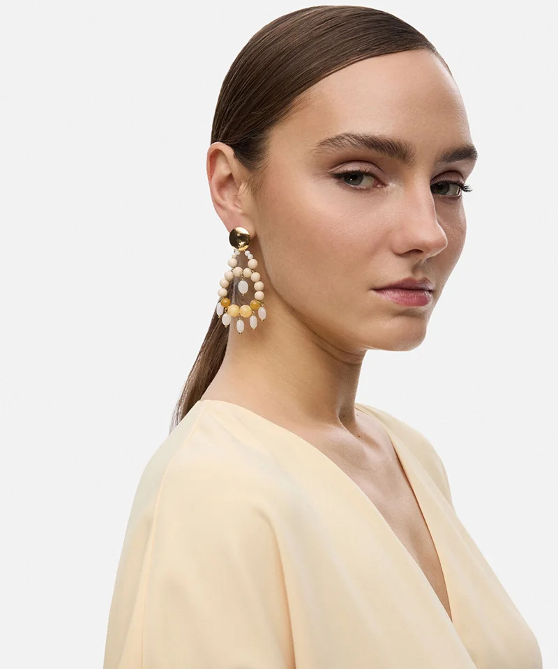 Ipekyol Mixed-Bead Dangle Earrings