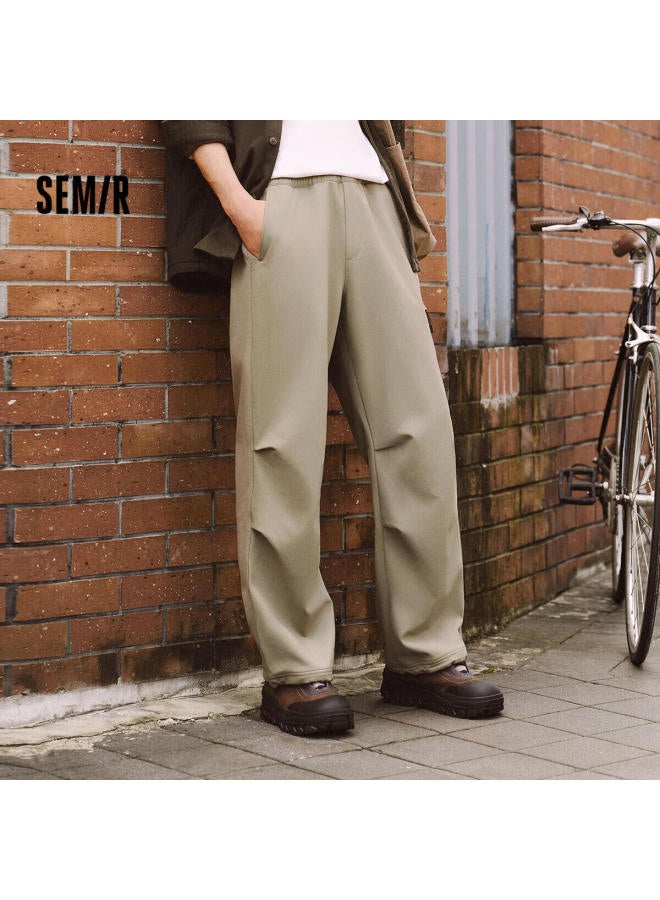 Semir Men's Winter Water-repellent Fleece-lined Straight Casual Pants Workwear 101725127127 - Image 1