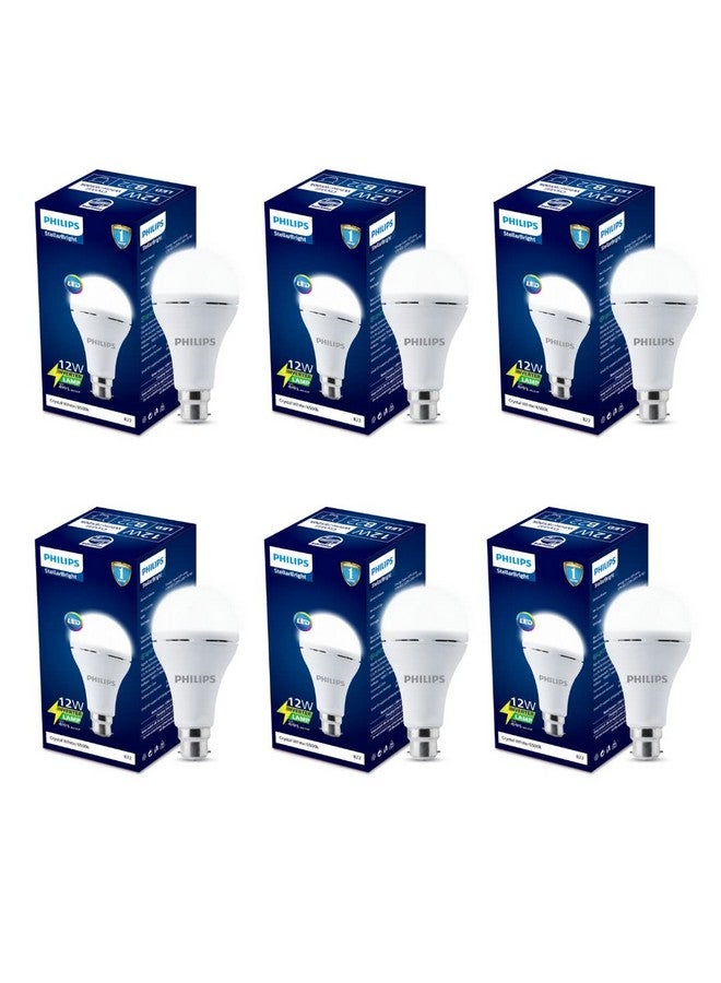 Philips 12W Emergency Bulb | Rechargeable Emergency Bulb for Power Cuts | Backup : Upto 4hrs, Cool Day Light,Pack of 6 - Image 1