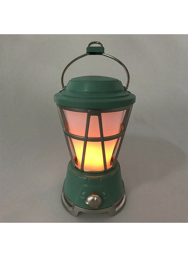 Outdoor Vintage Solar Hanging Lantern Camping Tent Lamp LED Night Light Green - Image 4