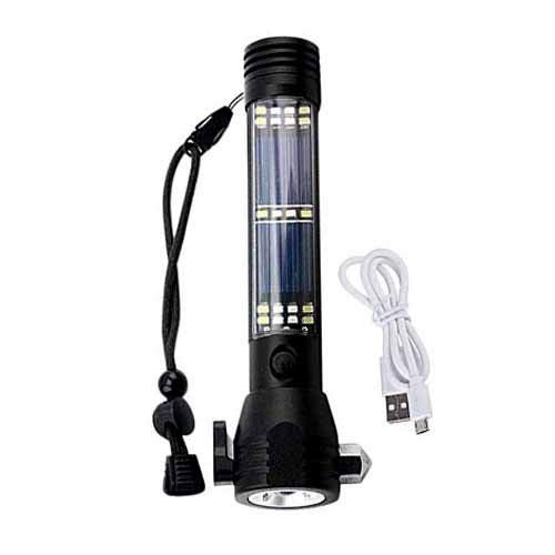 jiya Jiya Chhogli Rechargeable Torch FlashlightLong Distance Beam Range Aircraft Aluminium Body with Ultra Bright LED Light Set of 1 pcs  - Image 1