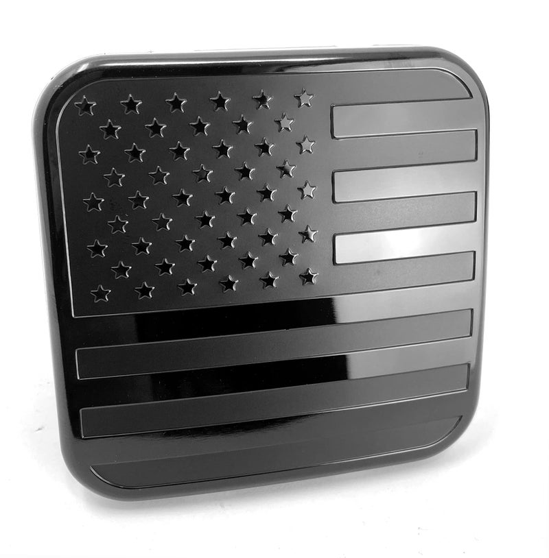 eVerHITCH USA Black Metal Flag Hitch Plug Cover, Fits 2" Receiver - Image 3