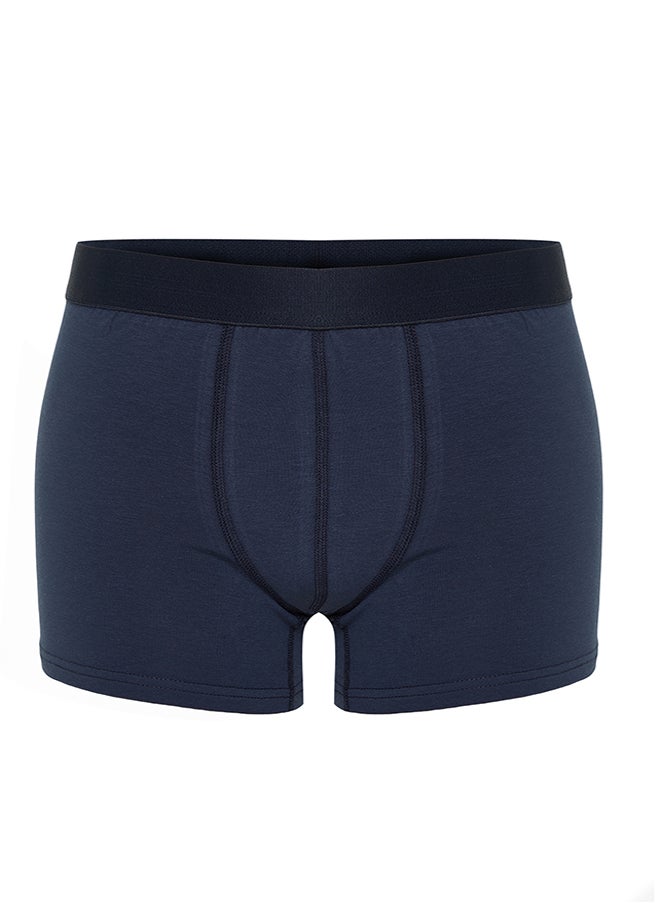 trendyol 3-Piece Multi-Colored Patterned-Plain Mix Cotton Boxers  - Image 3