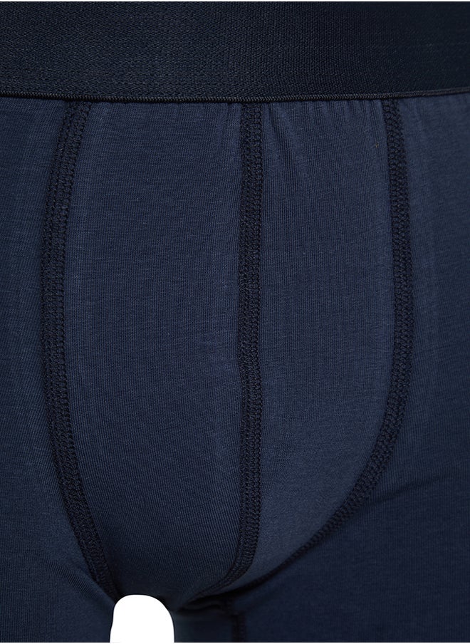 trendyol 3-Piece Multi-Colored Patterned-Plain Mix Cotton Boxers  - Image 4