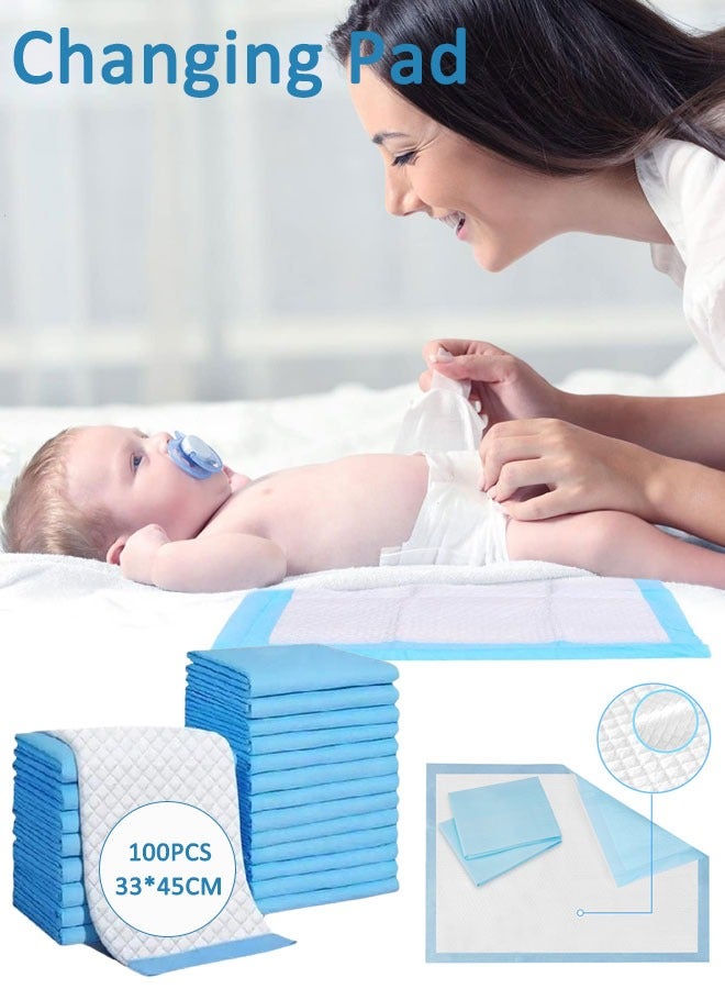 100 Pack Disposable Changing Pads Baby Disposable Underpads Waterproof Diaper Changing Pad Breathable Underpads Bed Table Protector Mat - Image 1