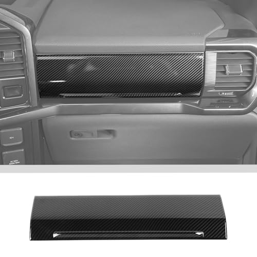 JWWY Passenger Side Console Storage Center Console Glove Panel Dashboard Cover Trim Fit for 2021-2024 Ford F150 Interior Accessories ABS Carbon Fiber - Image 1