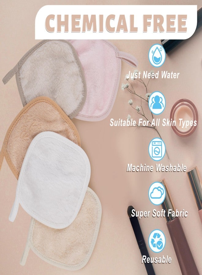 TaShow 15 Pcs Reusable Makeup Remover Cloths, Ultra Soft Makeup Eraser Cloths for Face, Microfiber Makeup Remover Towels for All Skin Types, 5" x 5", Multicolor - Image 3