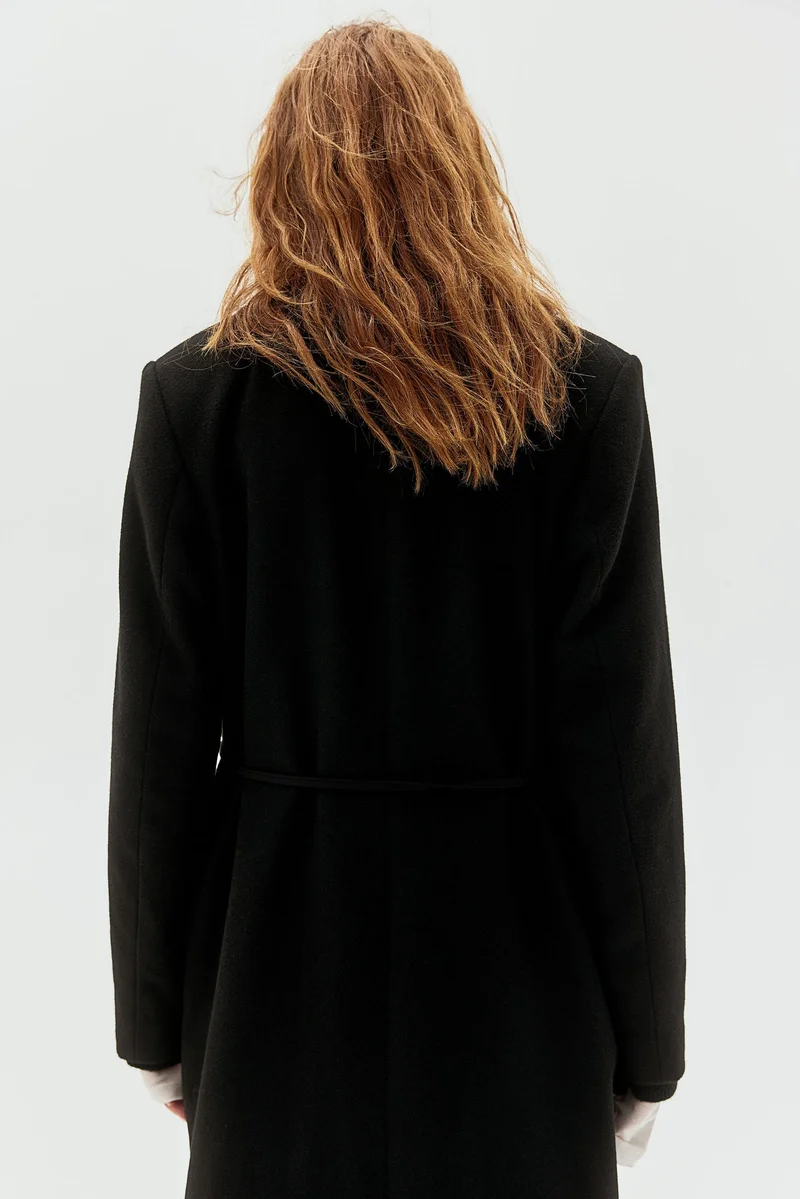 H&M Tie-detail felted coat