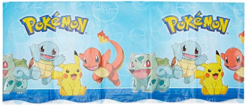 Amscan Pokemon Design Plastic Table Cover - 52' x 96' | Multicolor | 1 Pc - Image 2